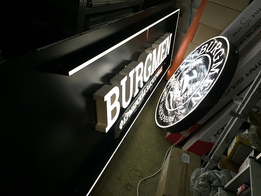 Вывеска световая Бургмен