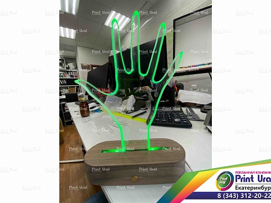 Статуэтки прозрачные с подсветкой. Настольная 3D лампа